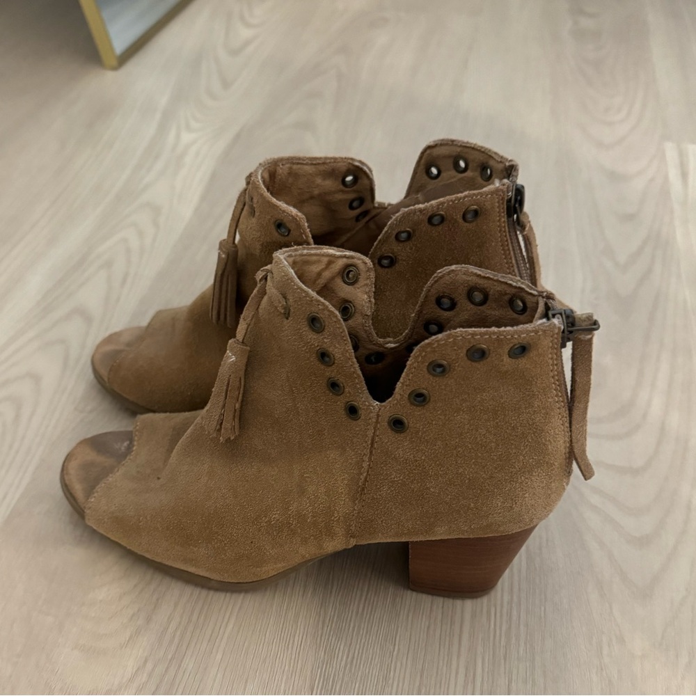 Minnetonka peep-toe booties